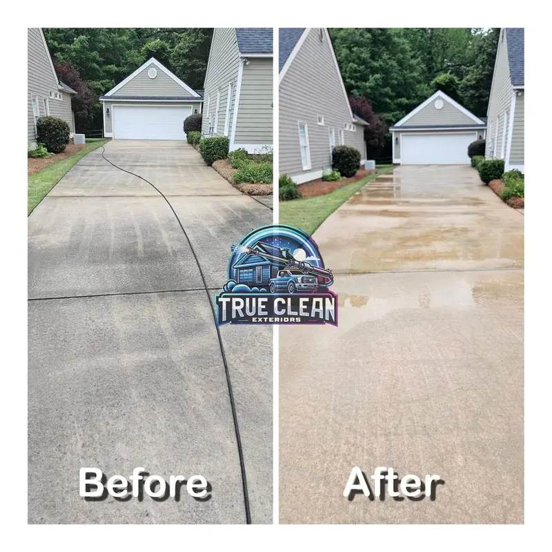 Driveway before and after